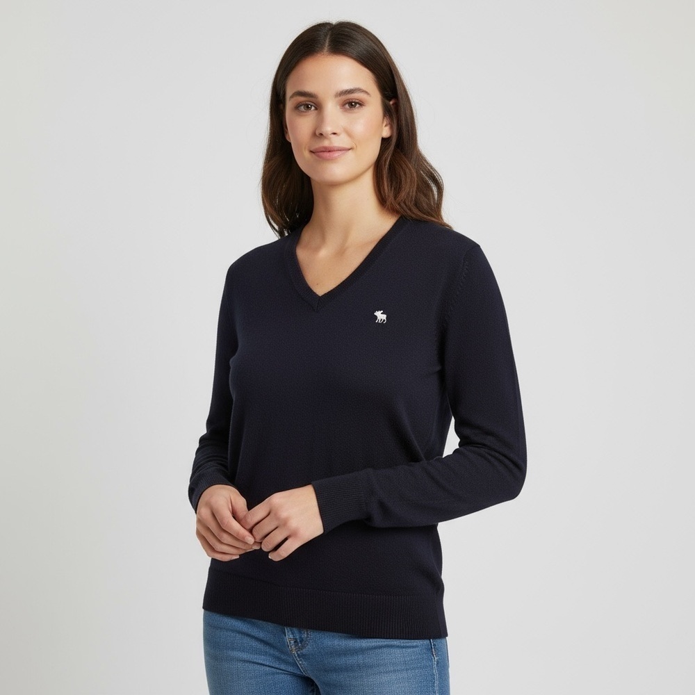 Abercrombie & Fitch Navy Blue Sweater Y2K